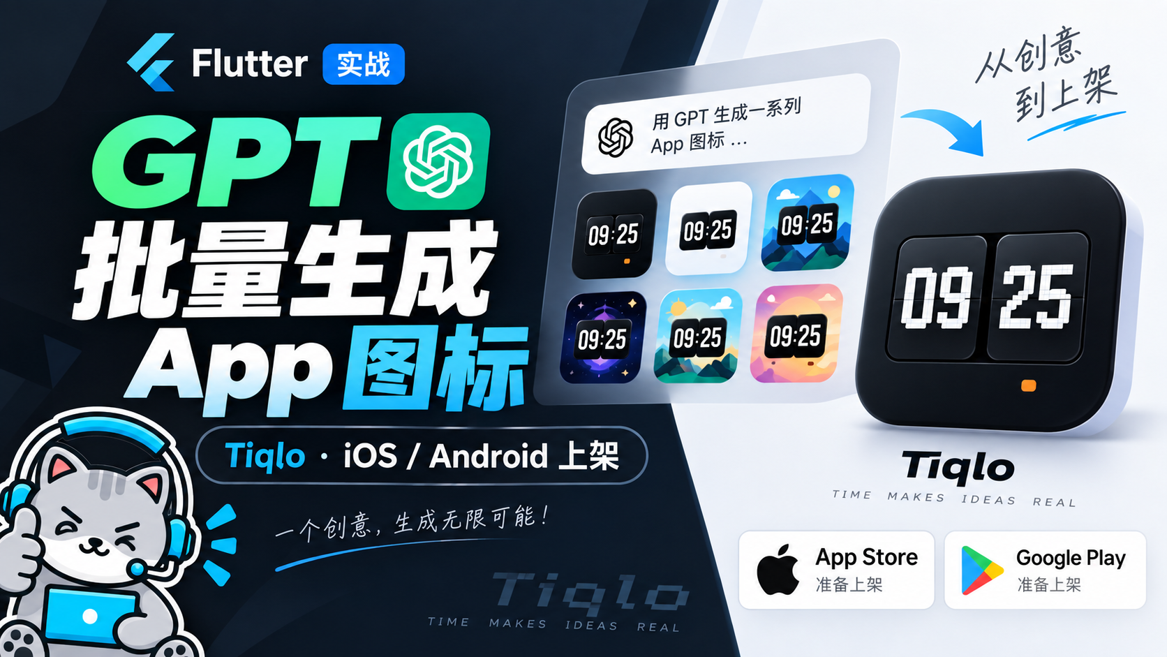 Tiqlo 用 GPT 批量生成 App 图标,直接适配 iOS Android 上架